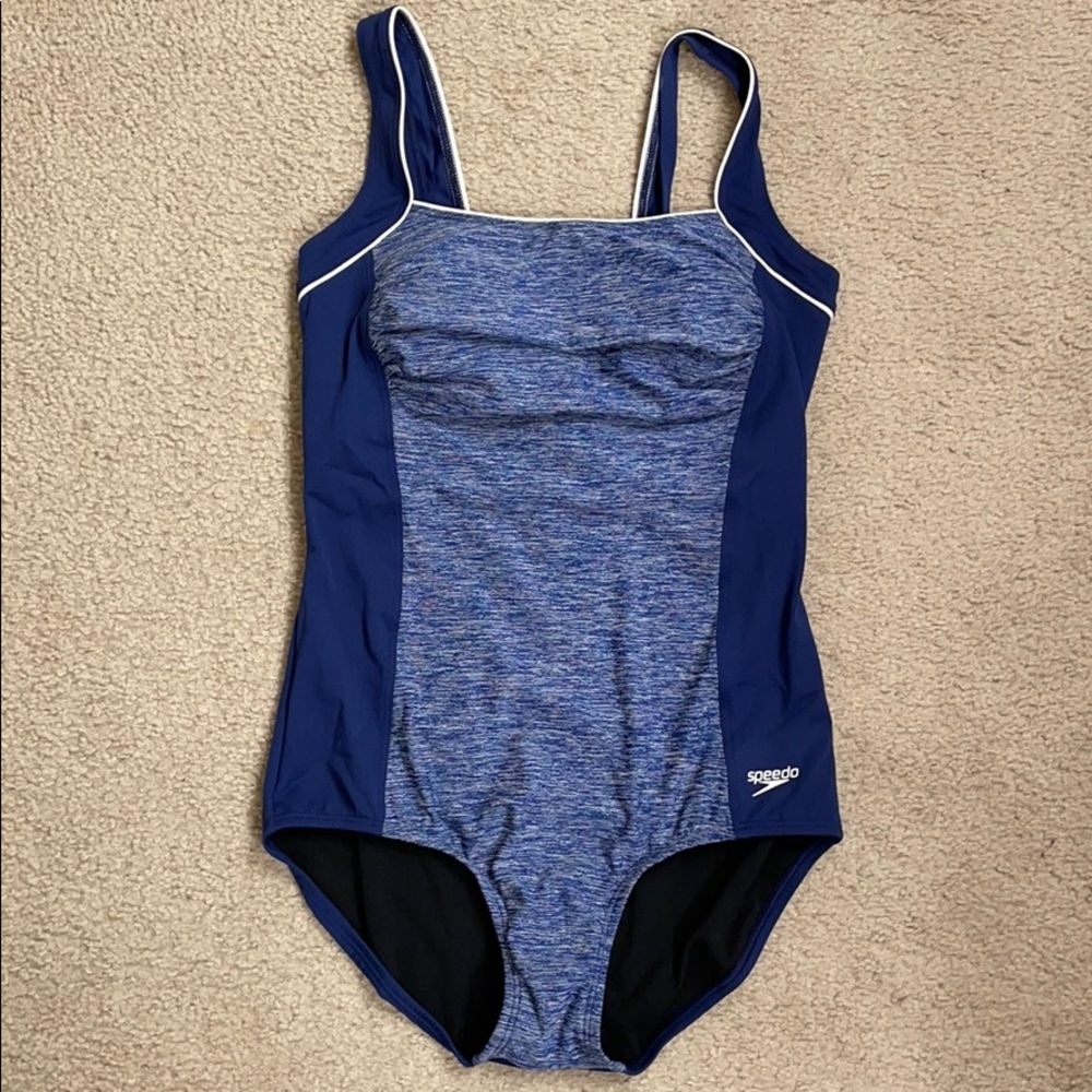 Speedo Texture Square Neck Swimsuit